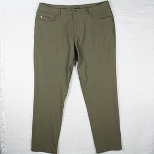 Straight Down Hero Pants Mens Size 40x34 Olive Polyester Golf Casual